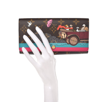 Louis Vuitton Monogram 2015 Christmas Animation Sarah Wallet Hibiscus 2 of 7