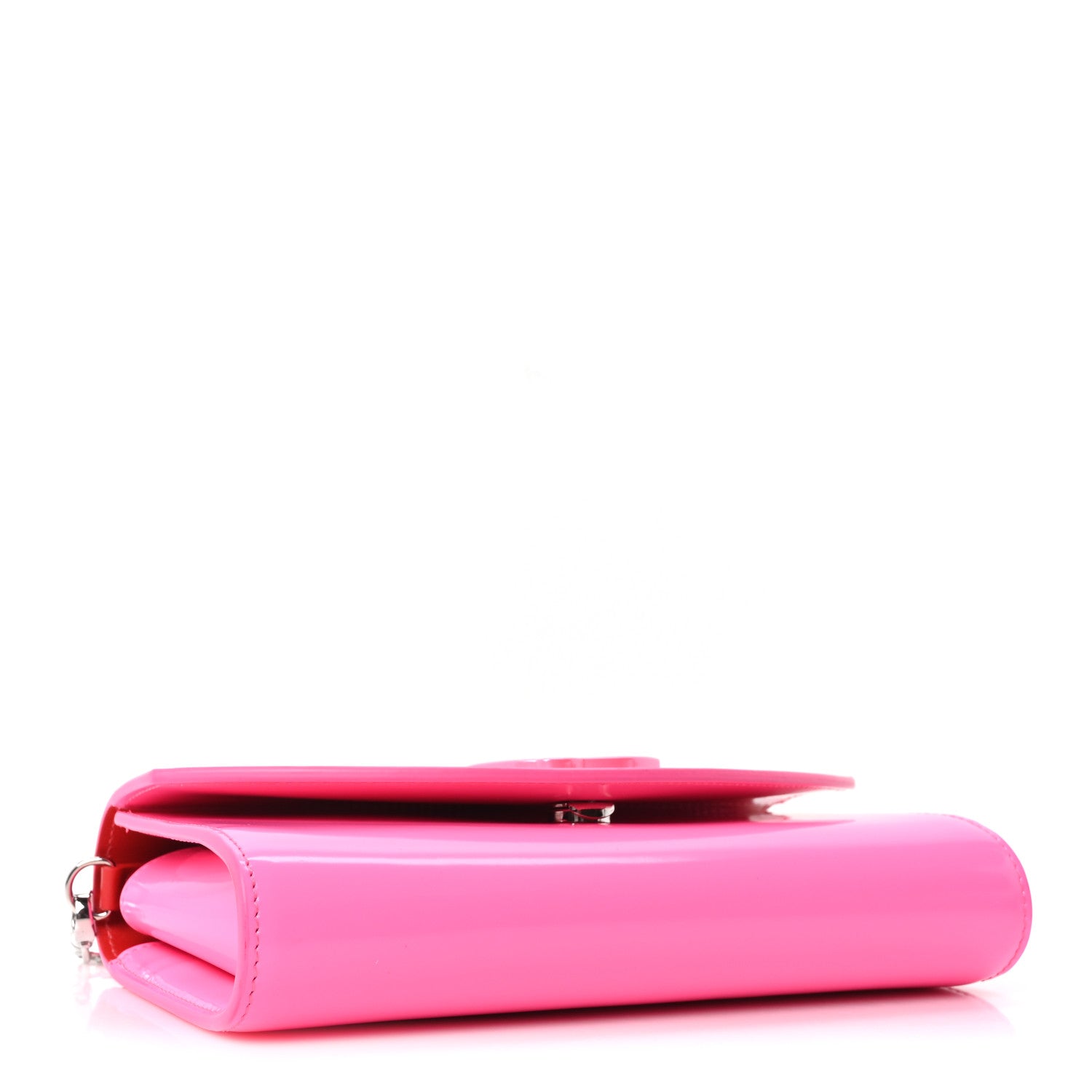 Christian Louboutin Patent Calfskin Loubi54 Crossbody Clutch Fluo Pink 4 of 10