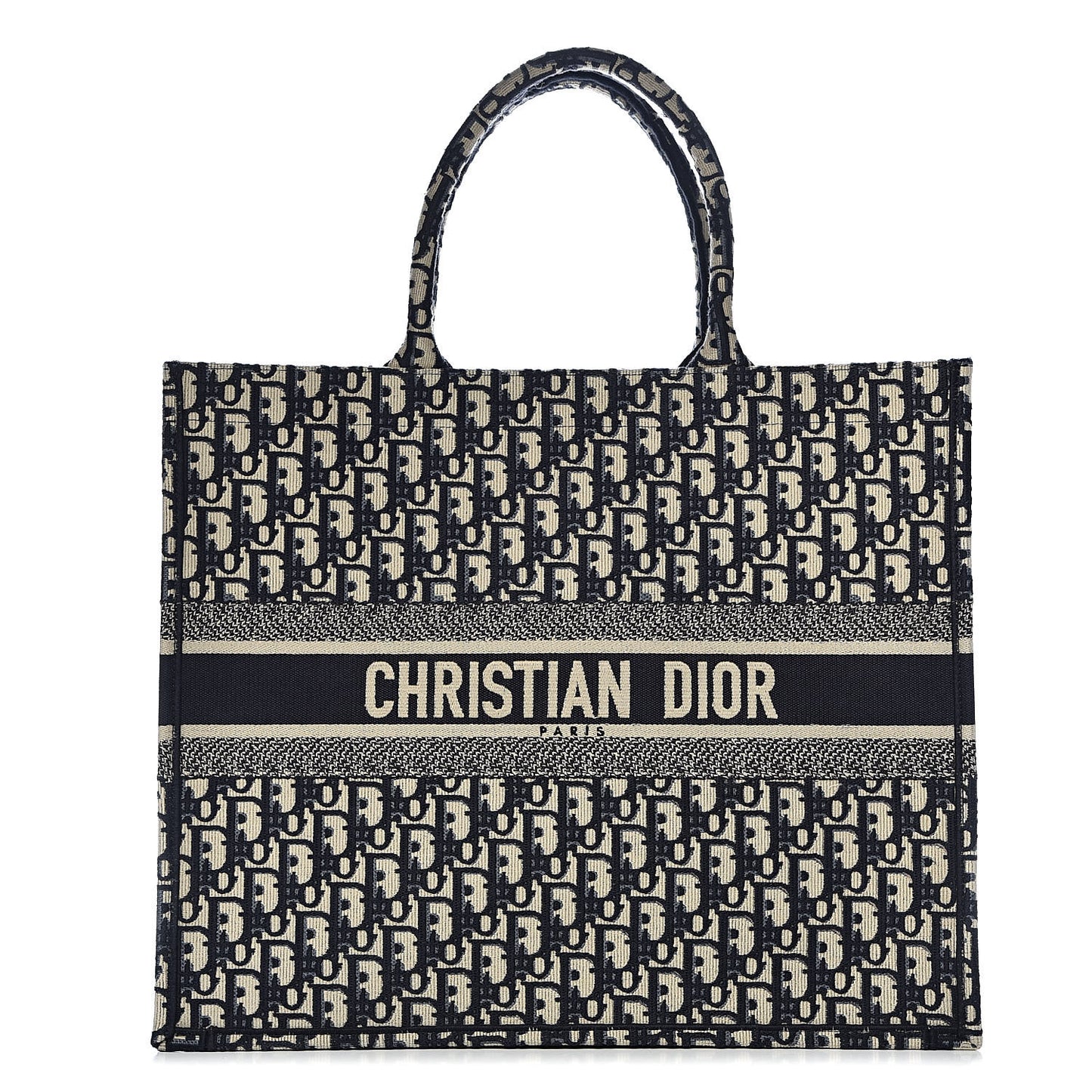 Oblique Book Tote Blue Multicolor