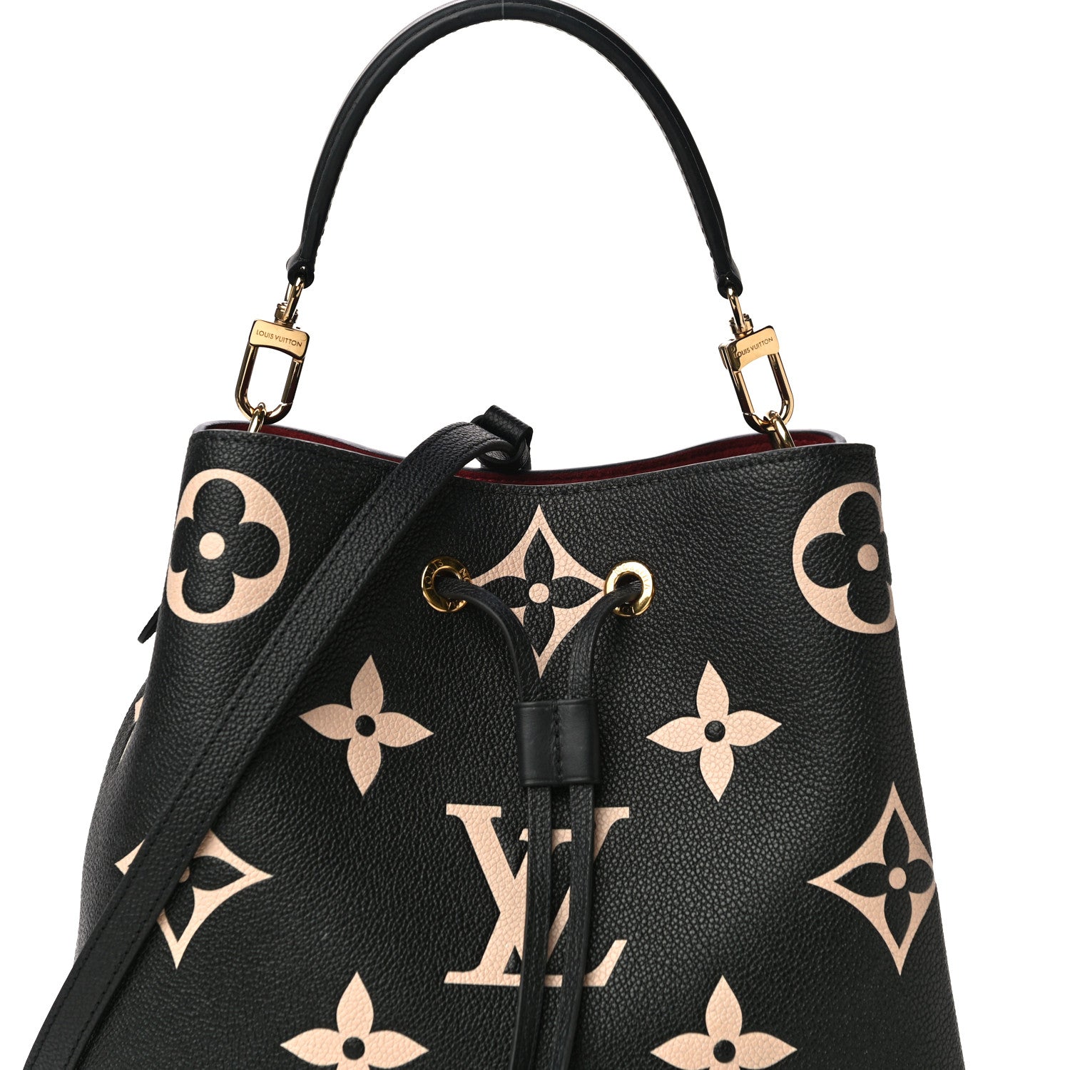 Louis Vuitton Empreinte Monogram Giant Neonoe MM Black Beige 7 of 9