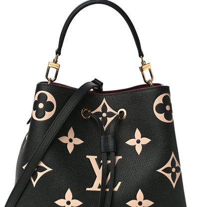 Louis Vuitton Empreinte Monogram Giant Neonoe MM Black Beige 7 of 9