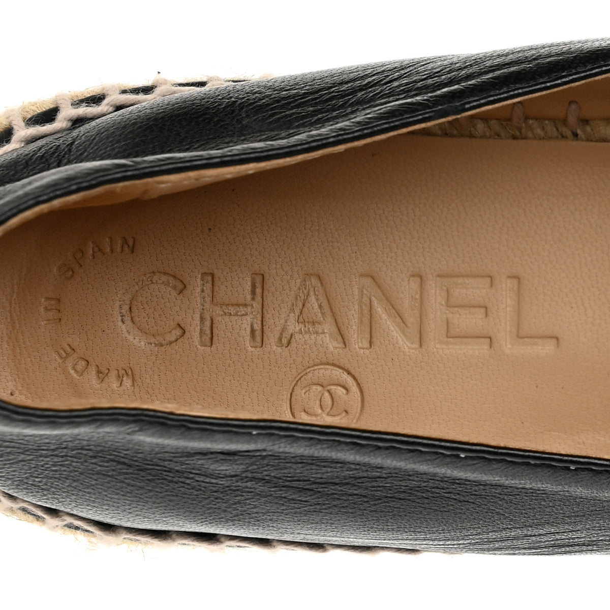 Chanel Lambskin CC Espadrilles 36 Black 8 of 11