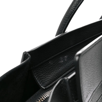 Celine Drummed Calfskin Micro Luggage Black 12 of 14