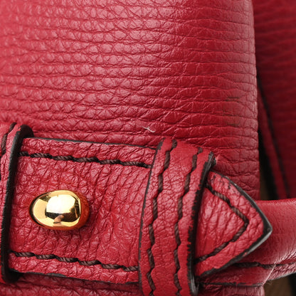 Burberry Derby Calfskin House Check Medium Banner Tote Russet Red 13 of 16