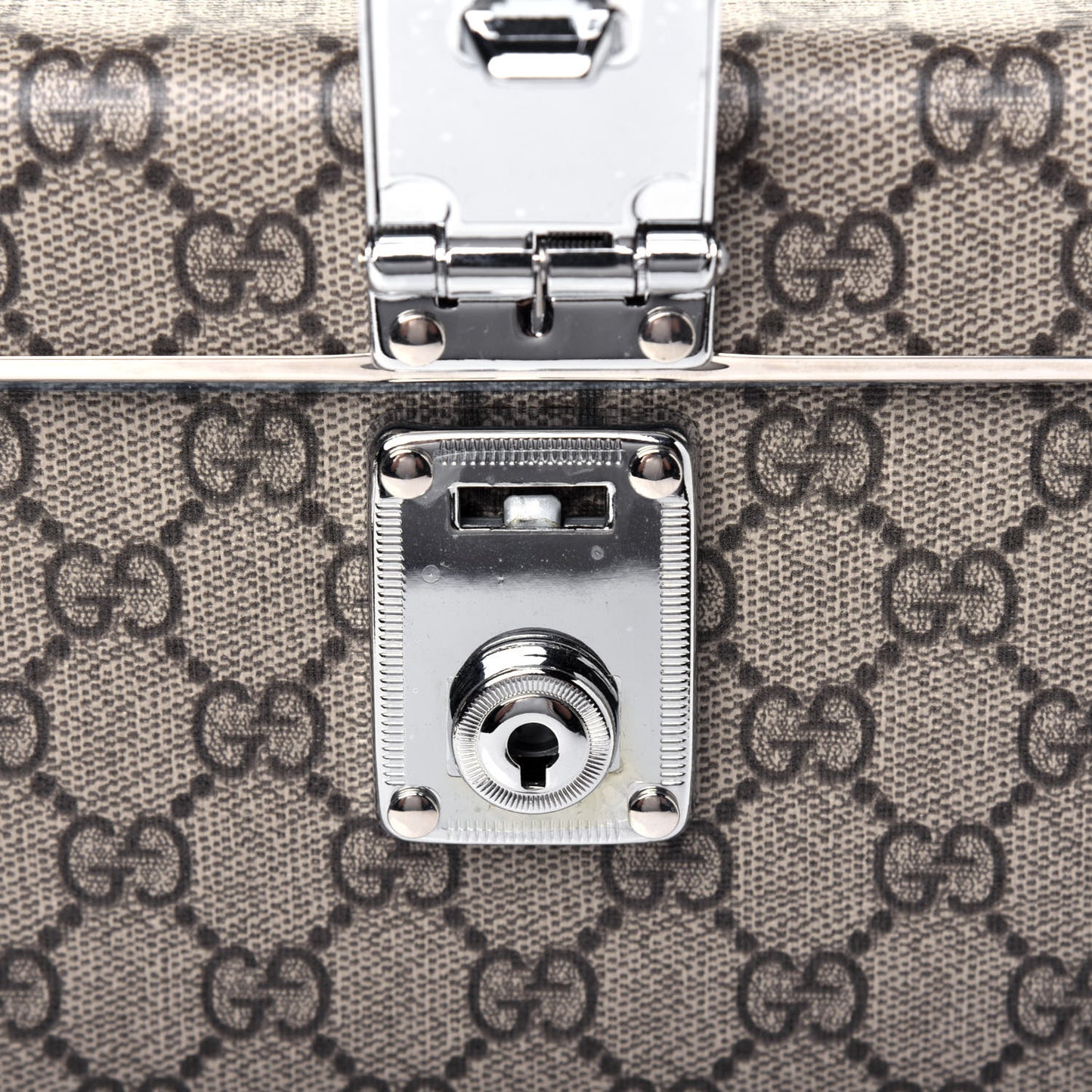 GG Supreme Monogram Globe-Trotter Beauty Case Brown