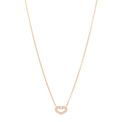 Cartier 18K Pink Gold Diamond Hearts And Symbols Pendant Necklace 1 of 4