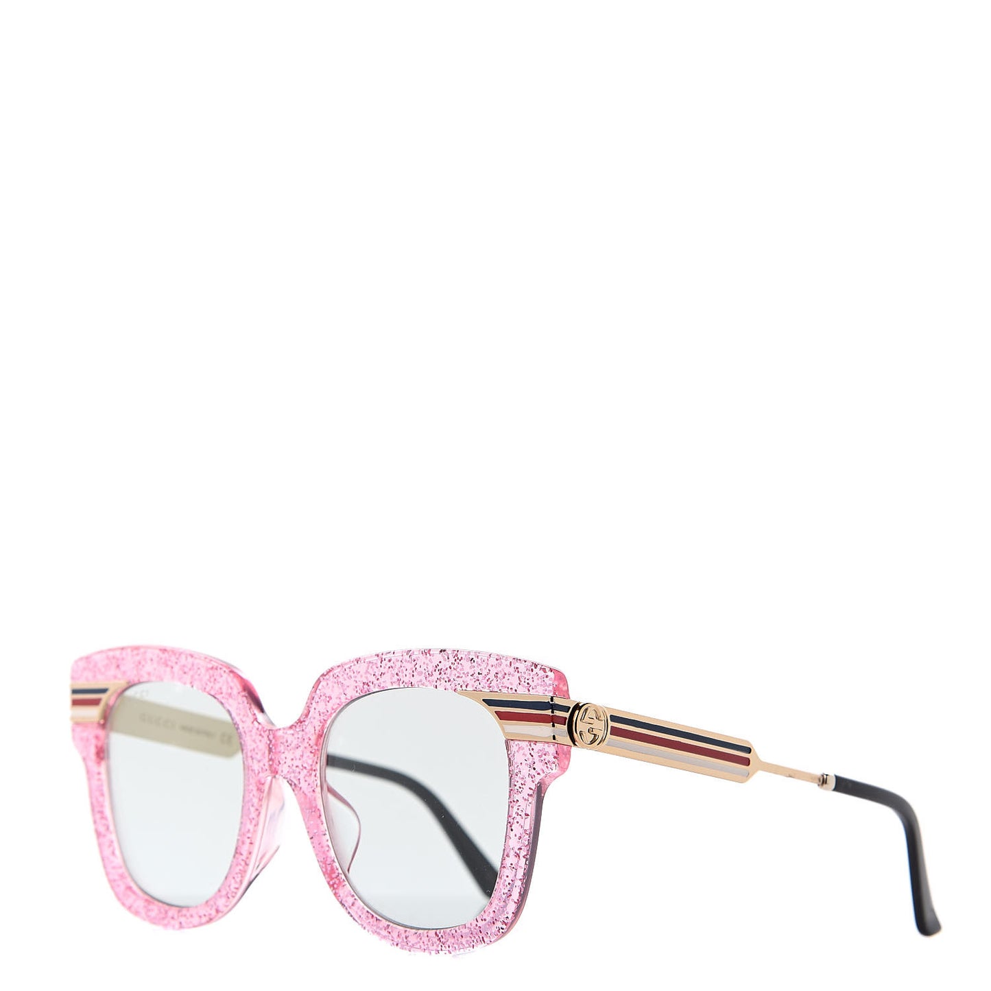 Acetate Square Frame Web Glitter GG0281S Sunglasses Pink