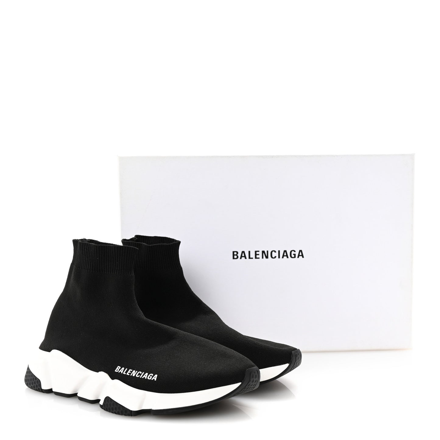 Neoprene Knit Mens Speed Sneakers 39 Black White