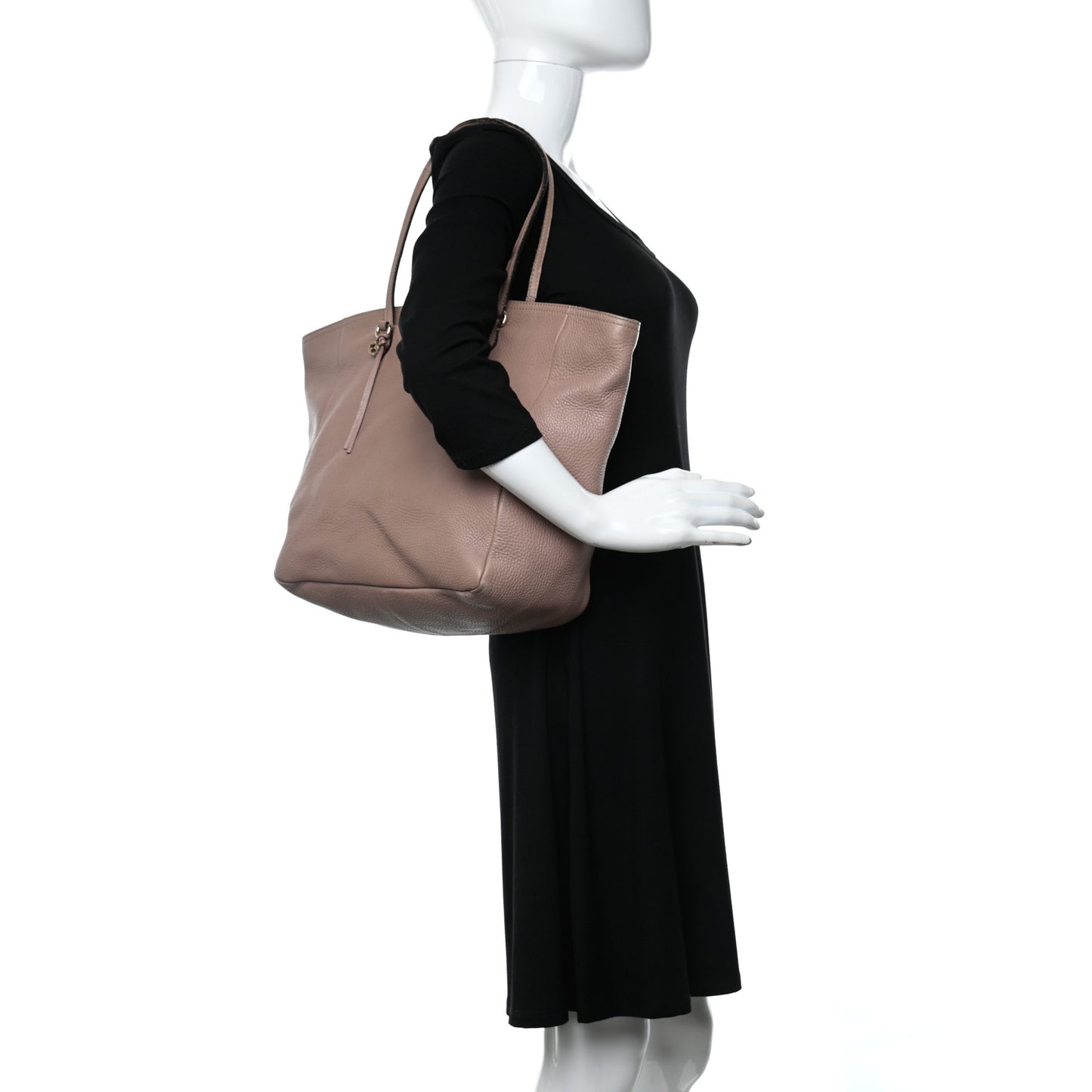 Calfskin Medium Bree Zippered Tote Pink