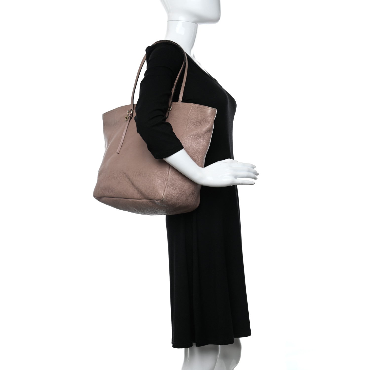 Gucci Calfskin Medium Bree Zippered Tote Pink 2 of 14