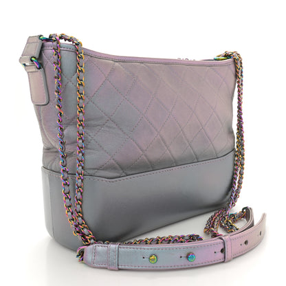 Chanel Iridescent Lambskin Calfskin Quilted Medium Gabrielle Hobo Light Purple 3 of 10