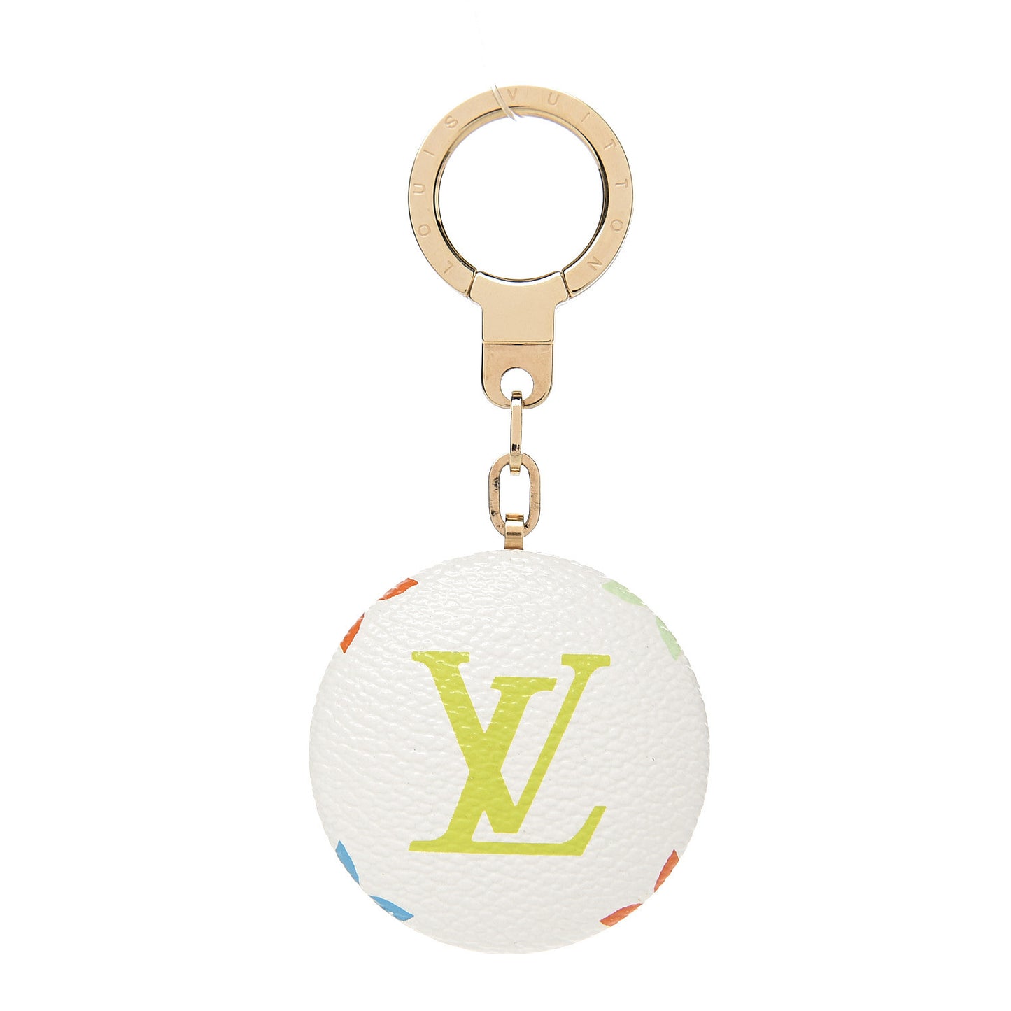 Astropille Monogram Canvas Keychain White