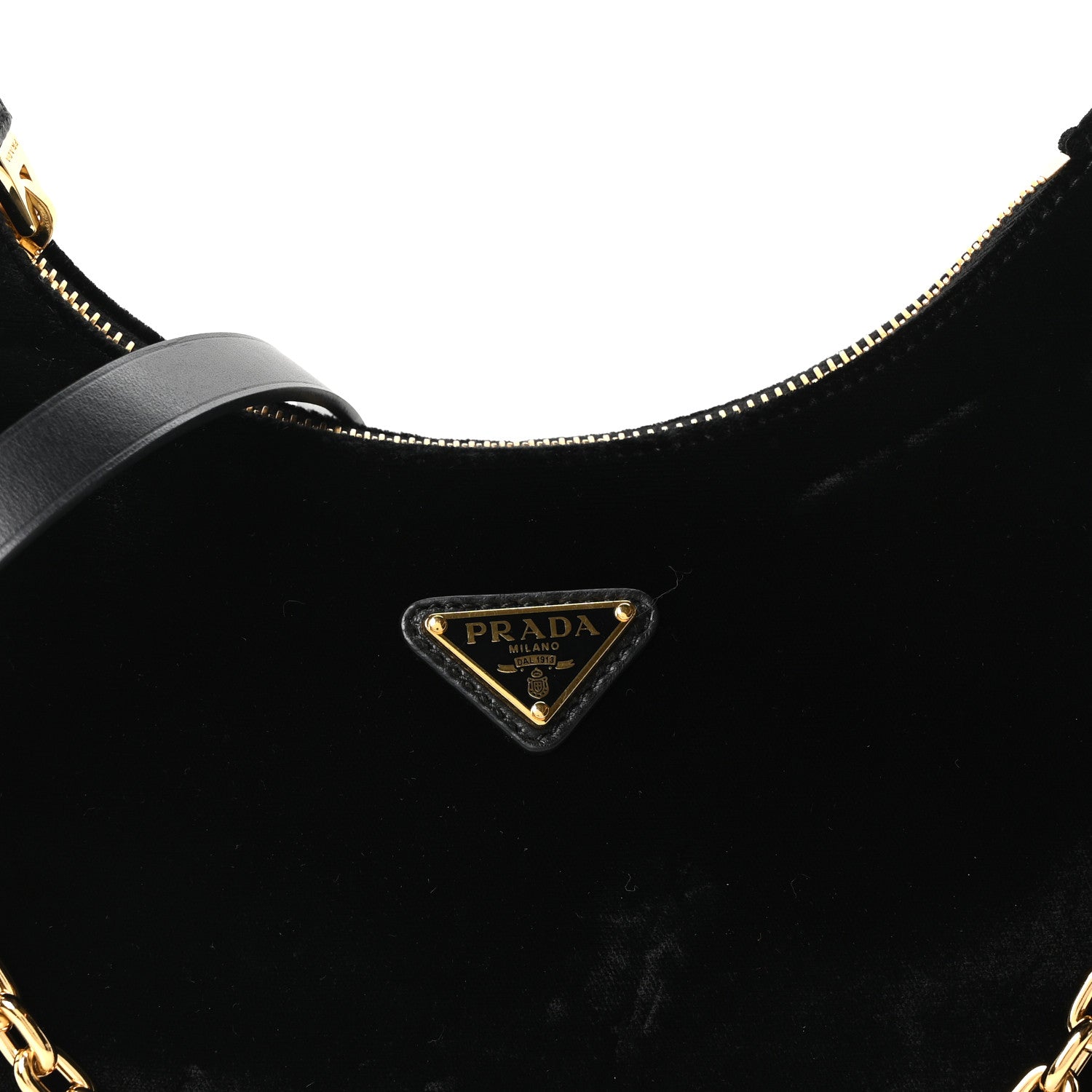 Prada Velvet Nappa Mini Re-Edition Shoulder Bag Black 8 of 10