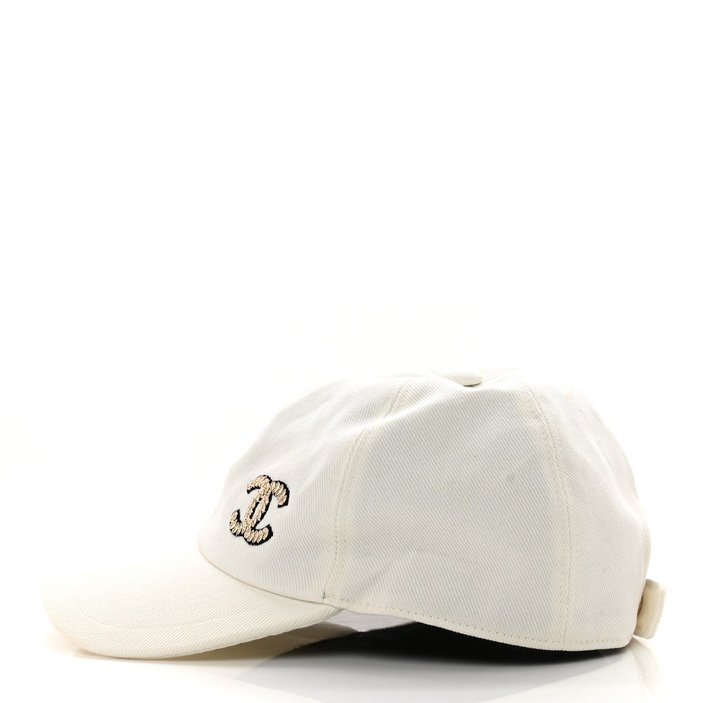Cotton Sequin CC Cap Hat Ivory