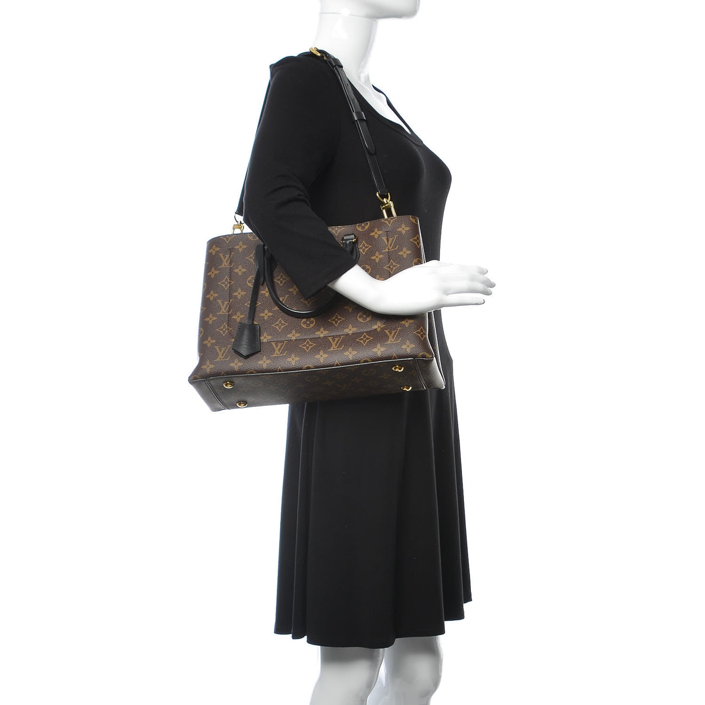Monogram Flower Tote Black