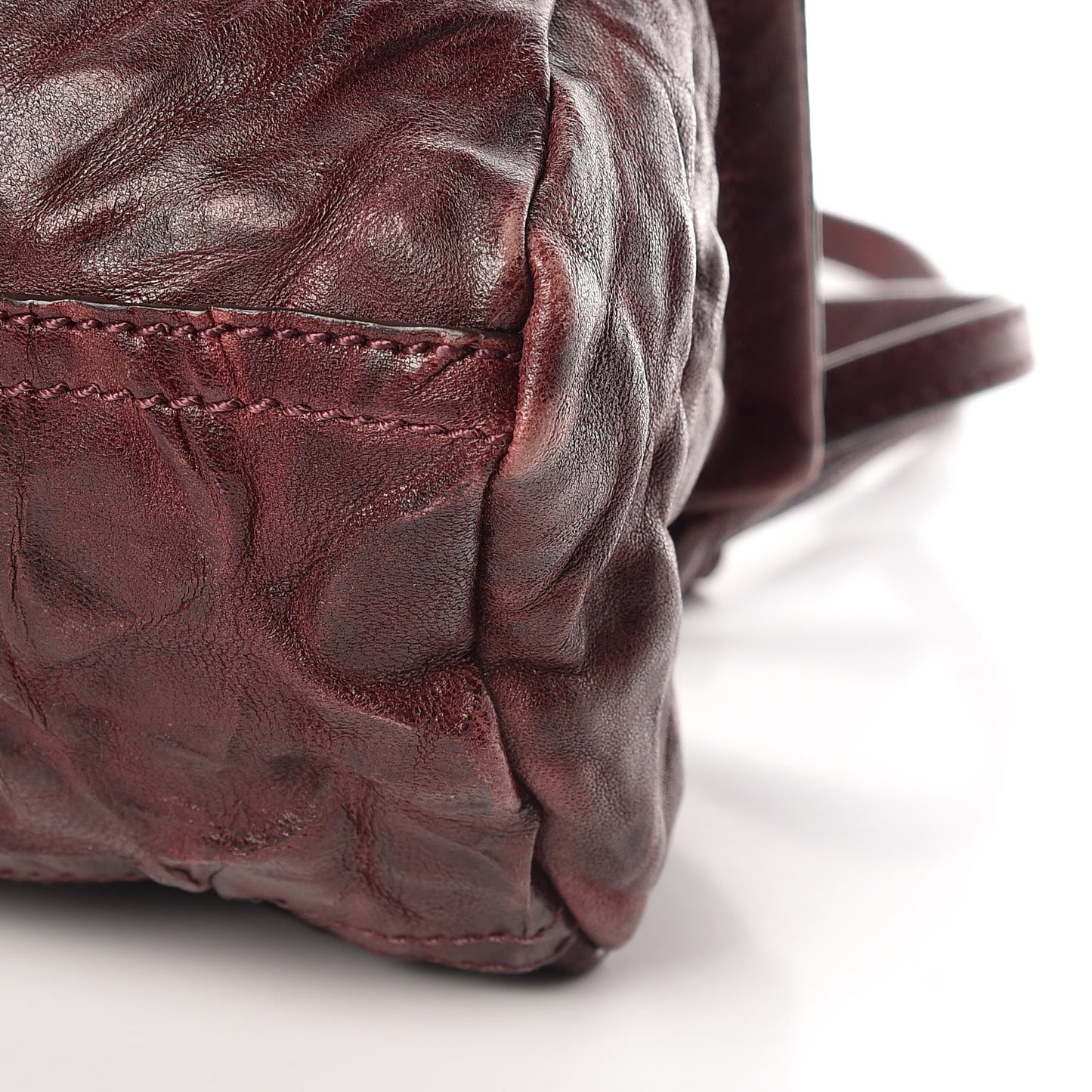 Tumbled Sheepskin Mini Pandora Oxblood