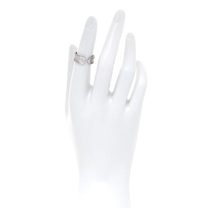 Cartier 18K White Gold 6.5mm Logo De Cartier Ring 50 5.25 2 of 5