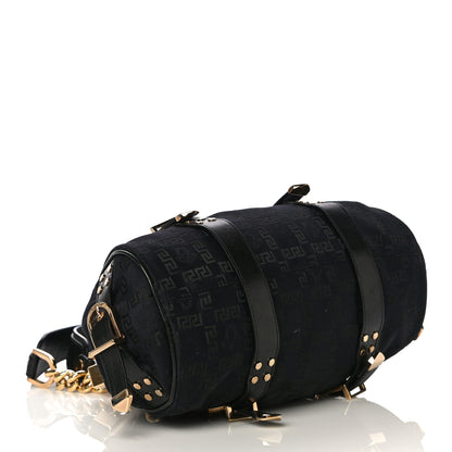 Versace Satin Chain Satchel Black 3 of 10