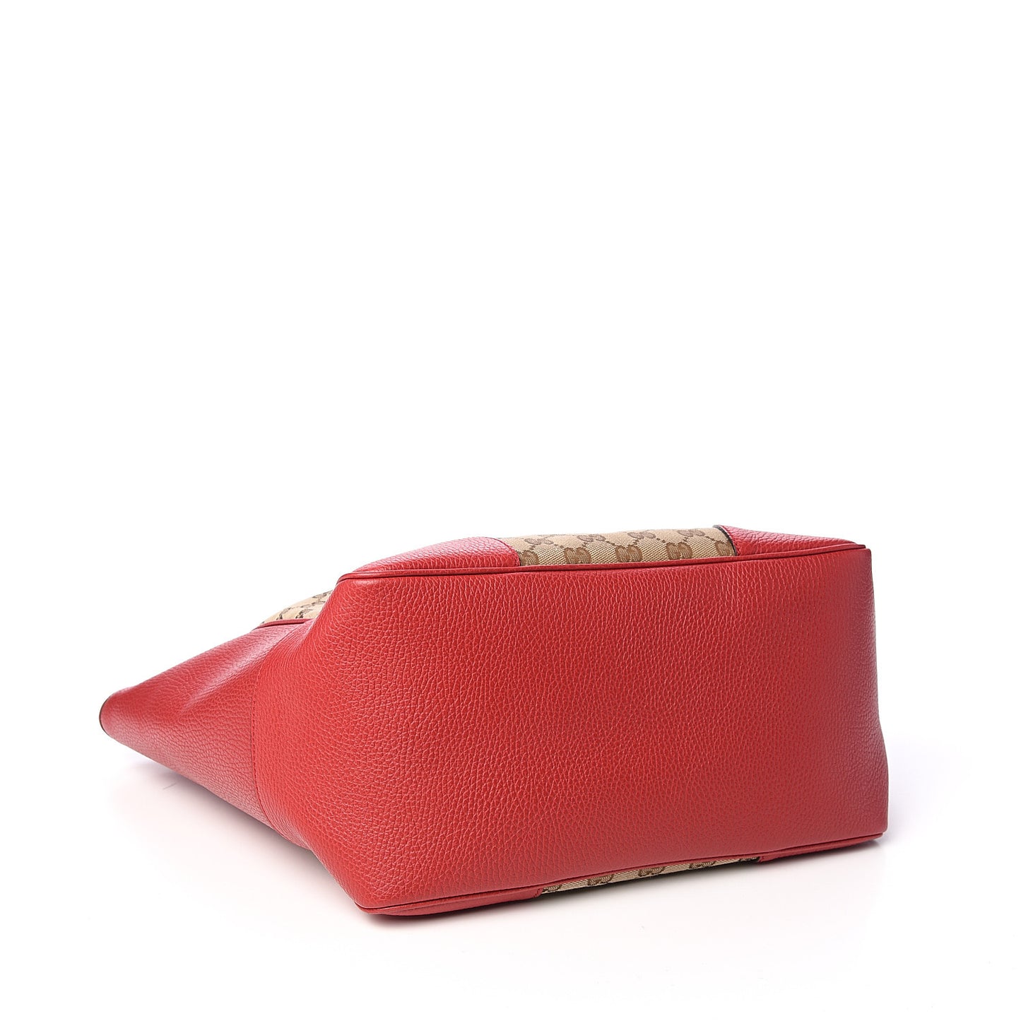 Monogram Bree Zippered Tote Beige Red