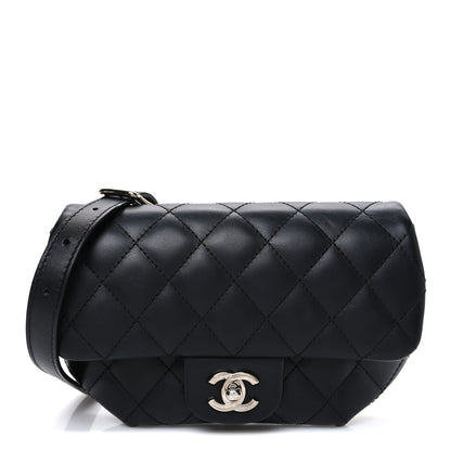 Chanel Calfskin Quilted CC Uniform Flap Belt Bag Black 1 of 11
