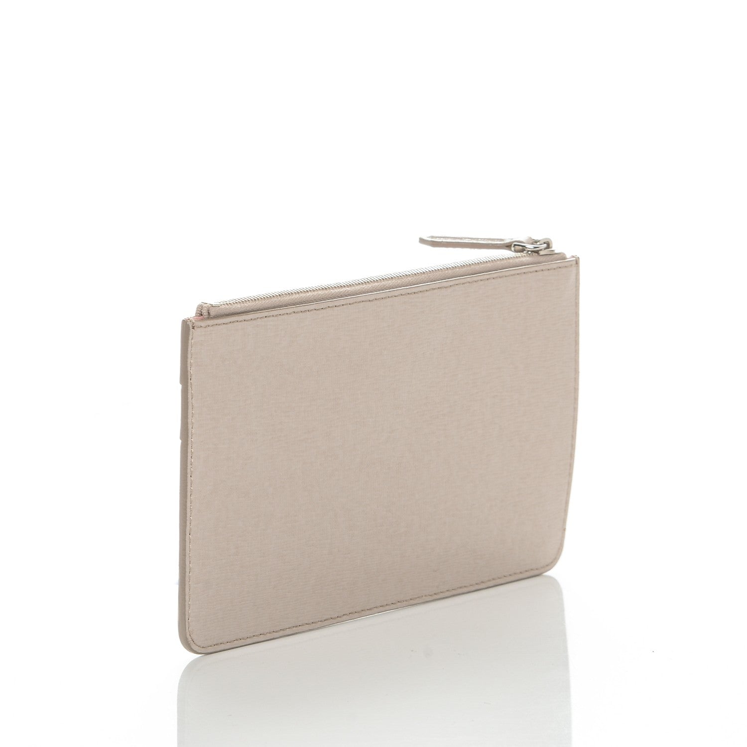 Fendi Vitello Elite Crystal Eye Monster Zip Pouch Grigio Polvere Ribes Multicolor 3 of 6