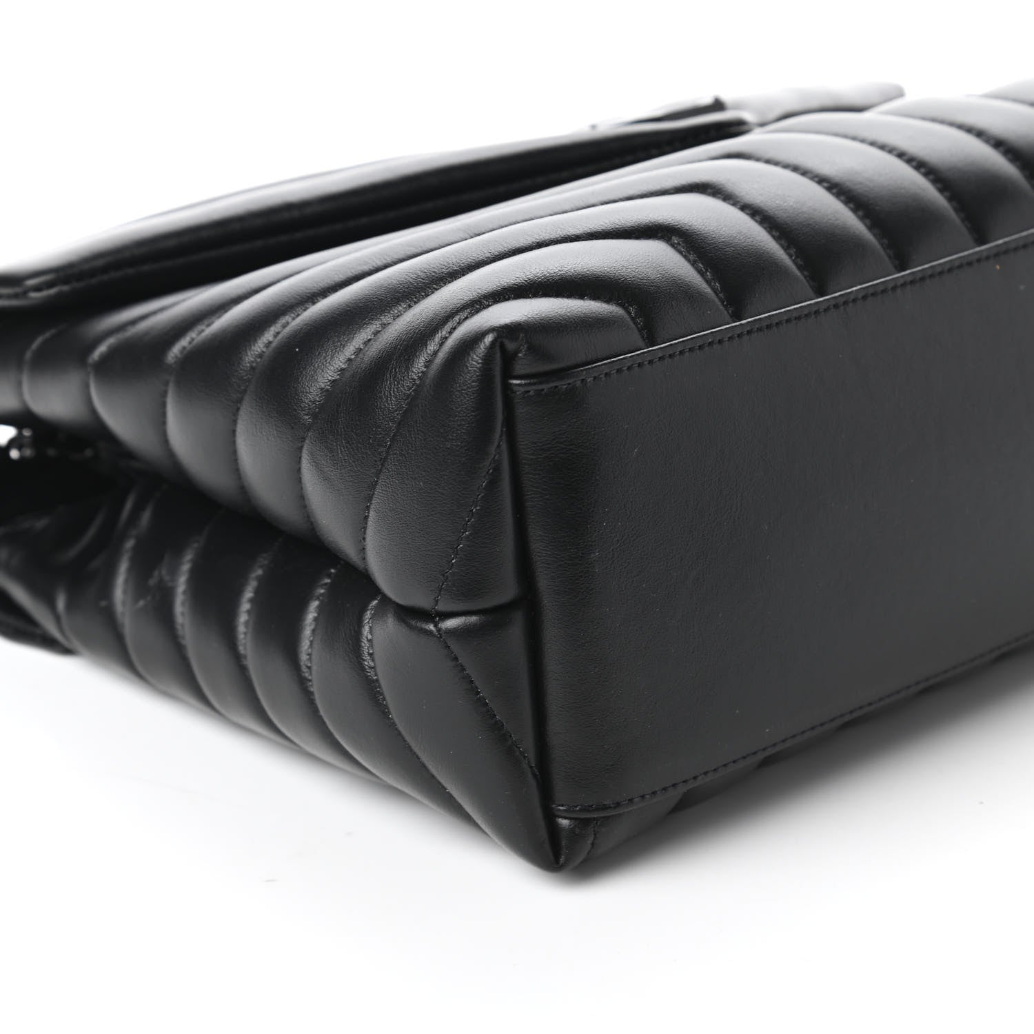 Saint Laurent Calfskin Y Quilted Monogram Medium Loulou Chain Satchel Black 6 of 11