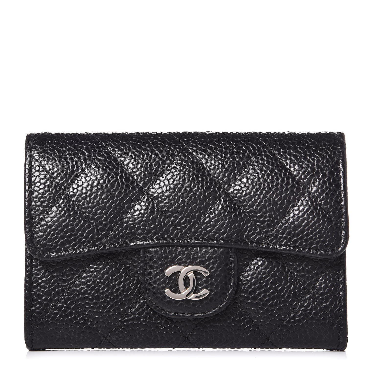 Chanel Caviar Quilted Flap Card Holder Black 1 of 8