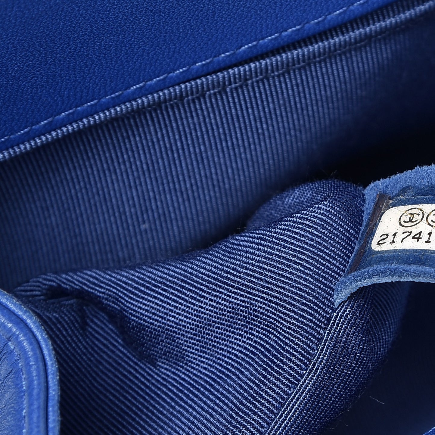 Lambskin Quilted Medium Boy Flap Blue