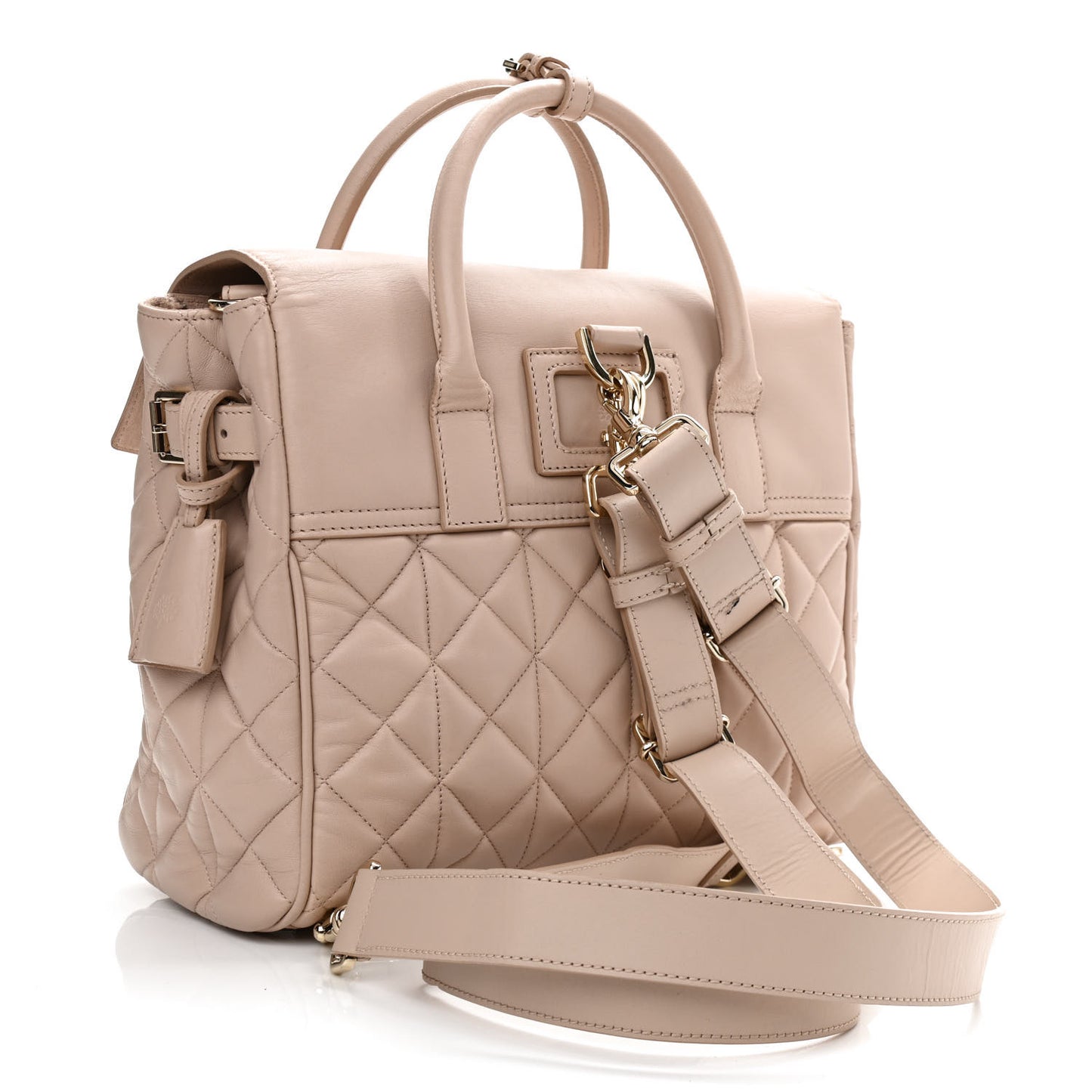 Nappa Quilted Cara Delevingne Convertible Bag Oatmeal