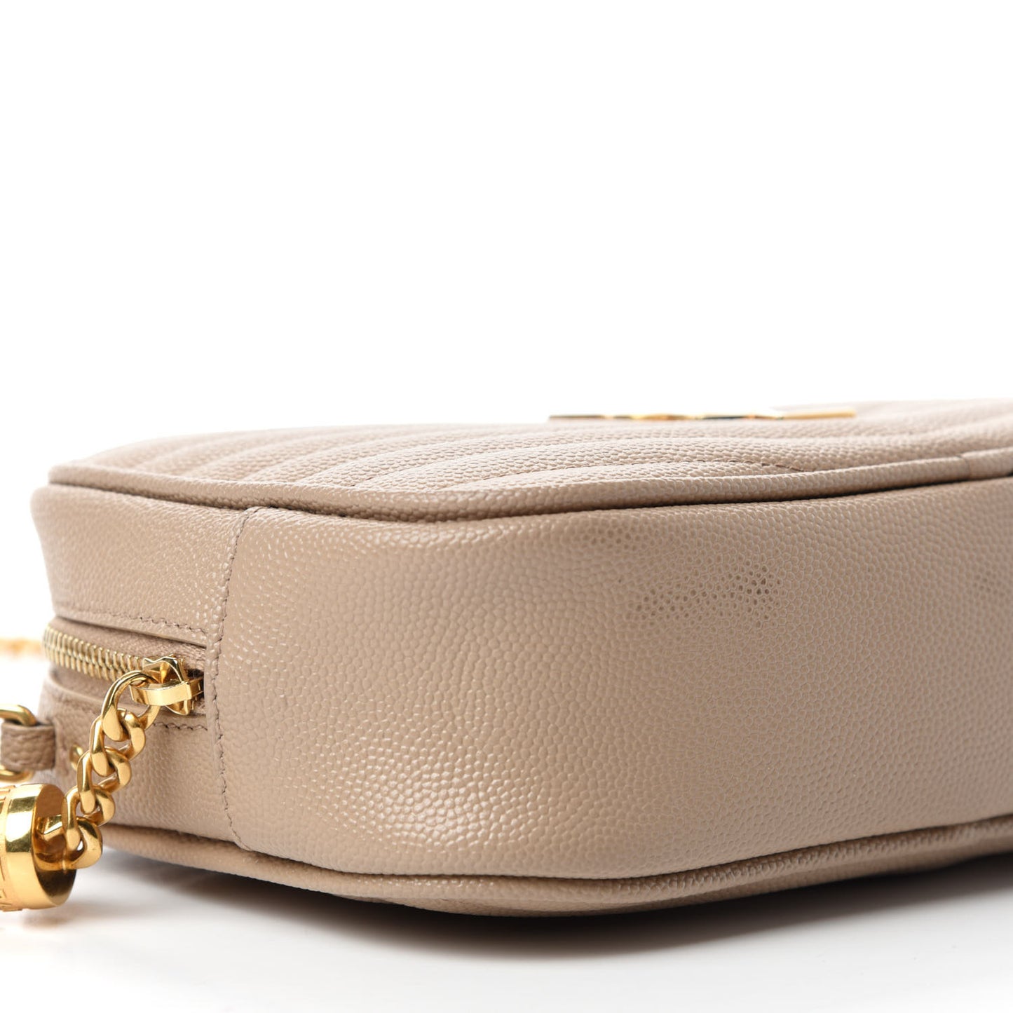 Grain De Poudre Matelasse Monogram Mini Lou Camera Bag Dark Beige