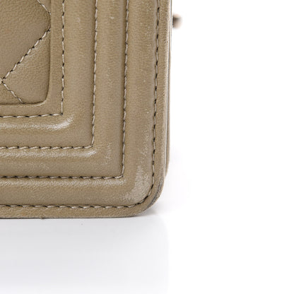 Chanel Lambskin Quilted Medium Boy Flap Khaki 15 of 17