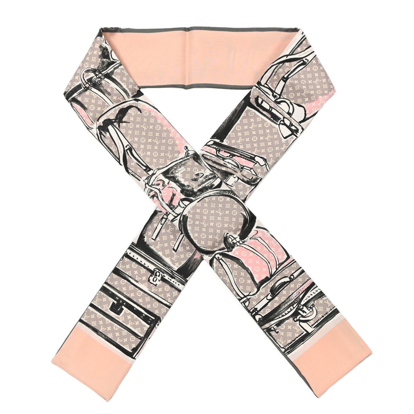 Silk Monogram Trunks Bandeau Rose Poudre