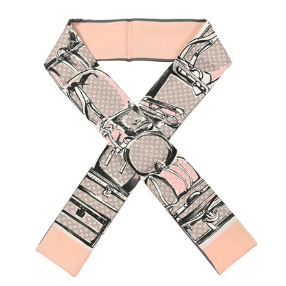 Louis Vuitton Silk Monogram Trunks Bandeau Rose Poudre 1 of 4
