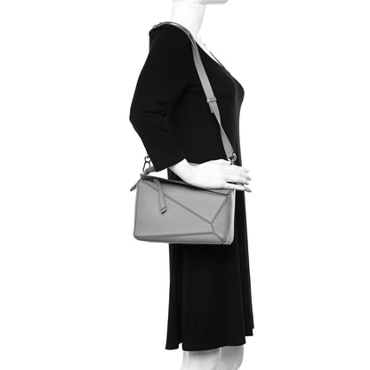 Loewe Calfskin Small Puzzle Bag Gunmetal 2 of 9