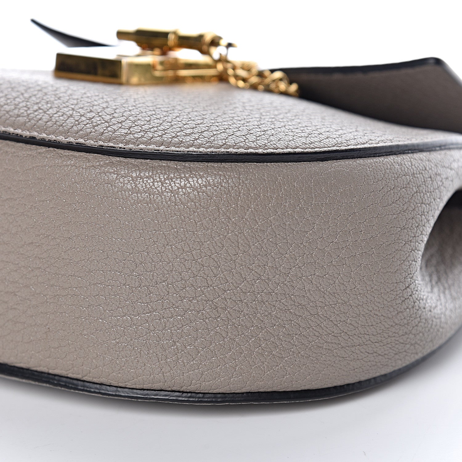 Chloe Grained Lambskin Mini Drew Shoulder Bag Motty Grey 17 of 18