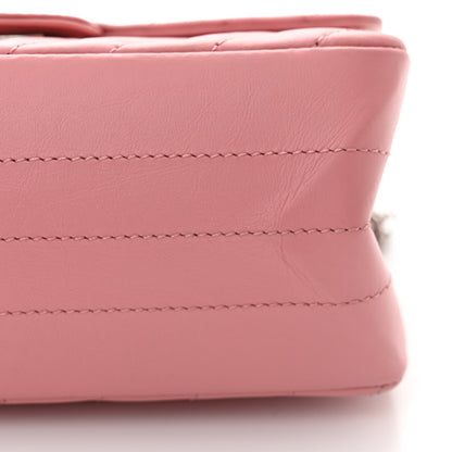 Chanel Aged Calfskin Chevron Quilted 2.55 Reissue Mini Flap Pink 11 of 12