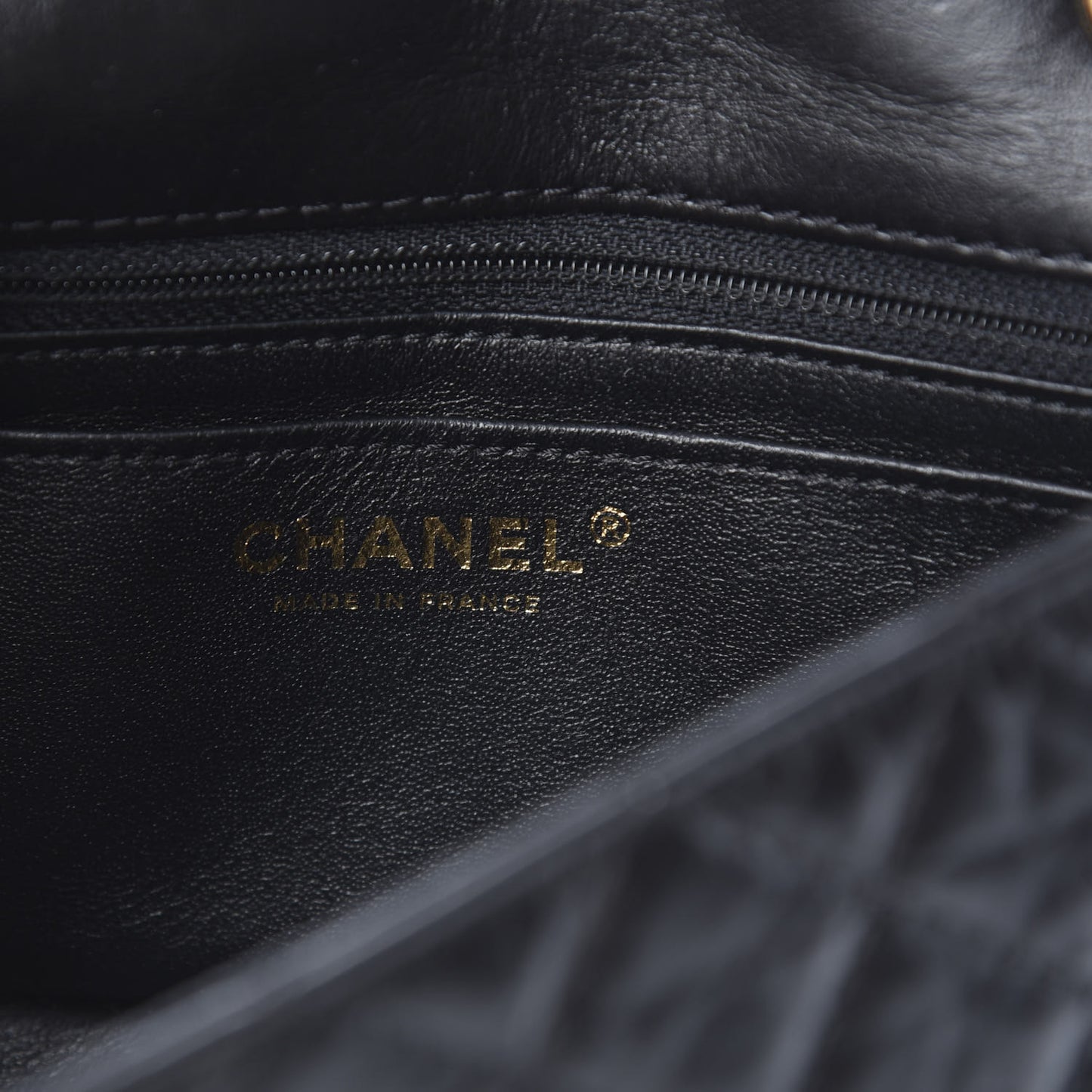 Aged Calfskin Quilted 2.55 Reissue Mini Flap Black