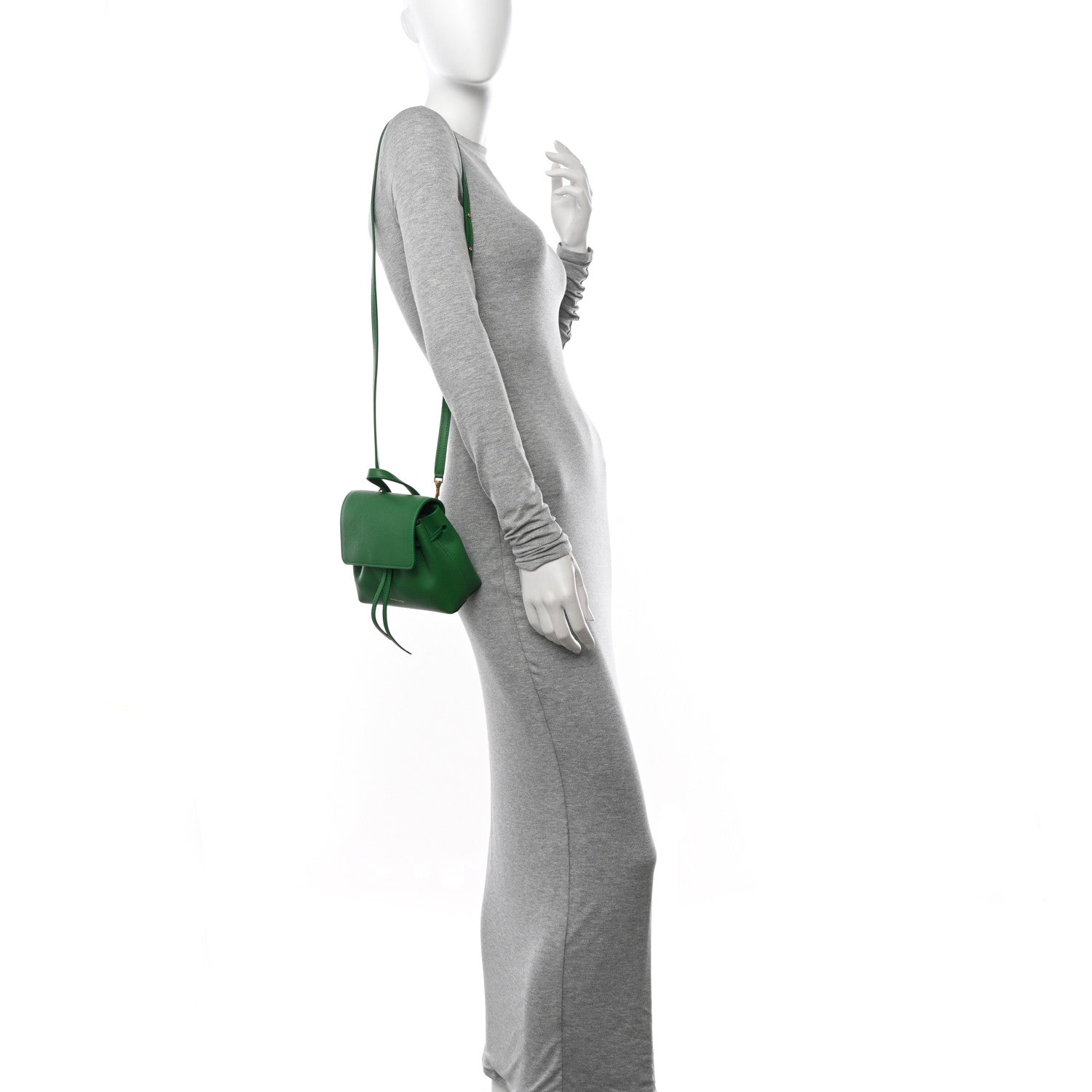 Mansur Gavriel Calfskin Mini Mini Soft Lady Bag Grass 2 of 9