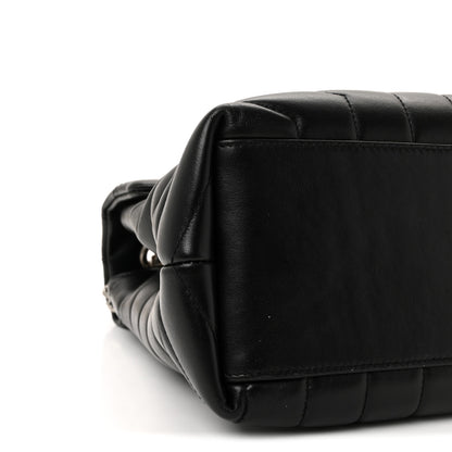 Saint Laurent Calfskin Y Quilted Monogram Medium Loulou Chain Satchel Black 8 of 9
