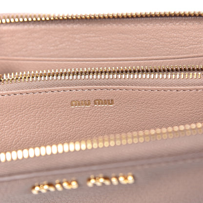 Miu Miu Goatskin Madras Zip Around Wallet Cammeo 6 of 7