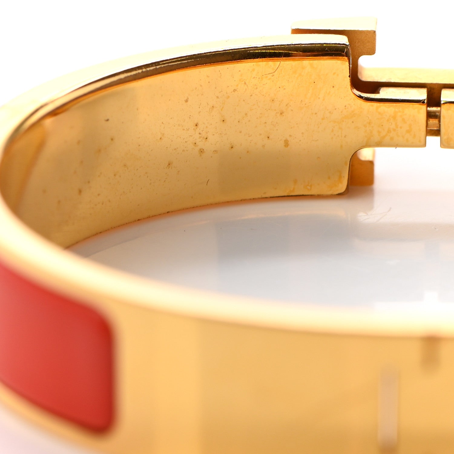 Hermes Enamel Narrow Clic Clac H Bracelet PM Orange 6 of 7