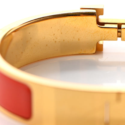 Hermes Enamel Narrow Clic Clac H Bracelet PM Orange 6 of 7