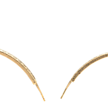 Chanel Crystal CC Hoop Earrings Gold 3 of 4