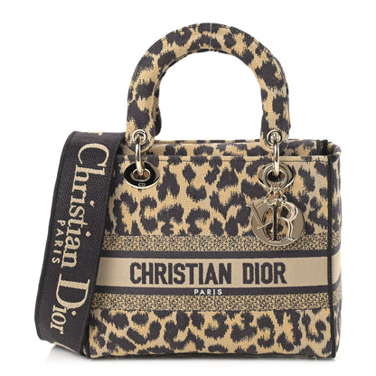 Christian Dior Canvas Medium Mizza Embroidered Lady D-Lite Beige Multicolor 1 of 11