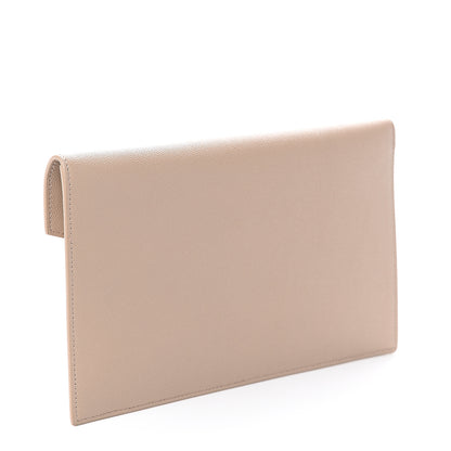 Saint Laurent Grain De Poudre Uptown Pouch Dark Beige 2 of 6