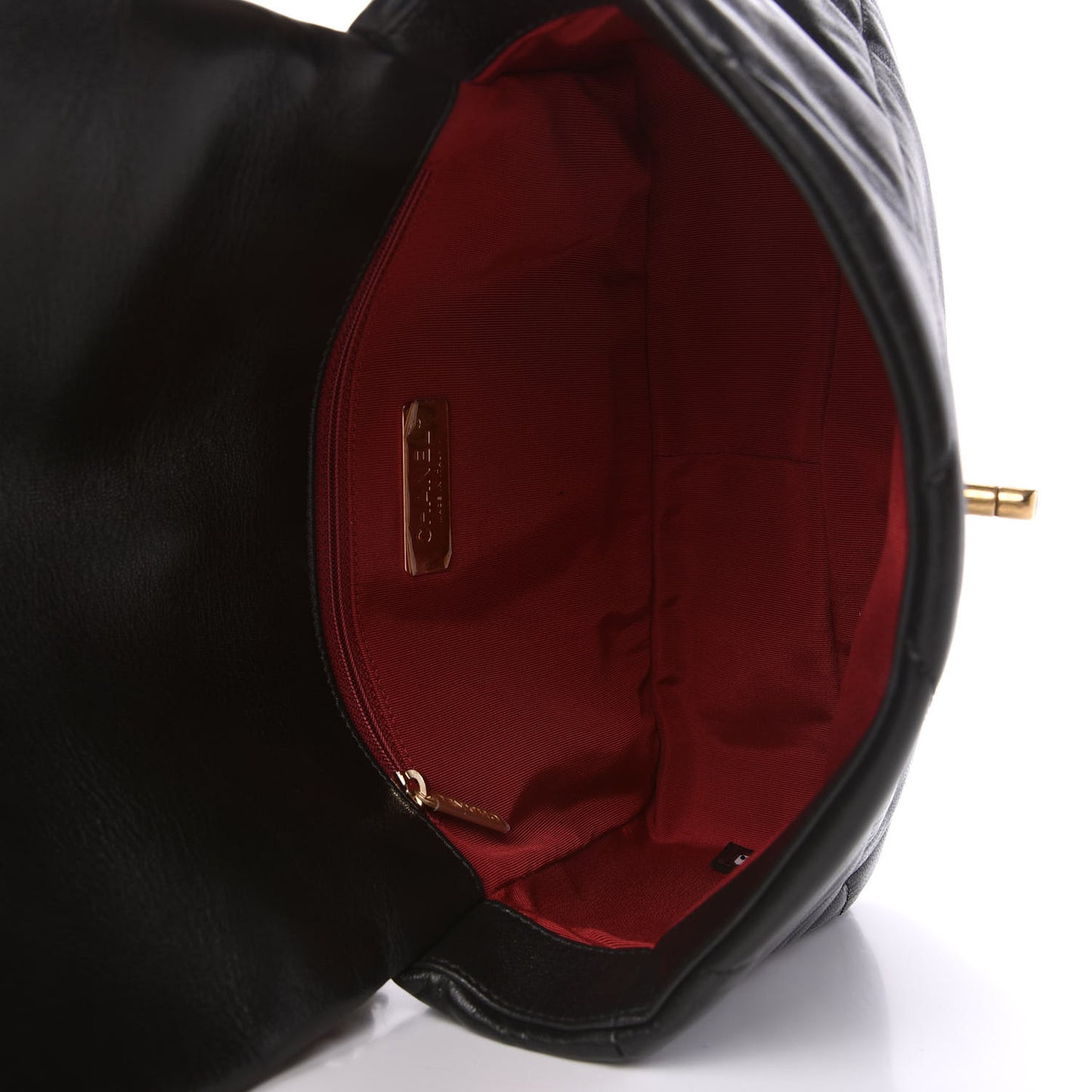Goatskin Quilted Medium Chanel 19 Flap Black