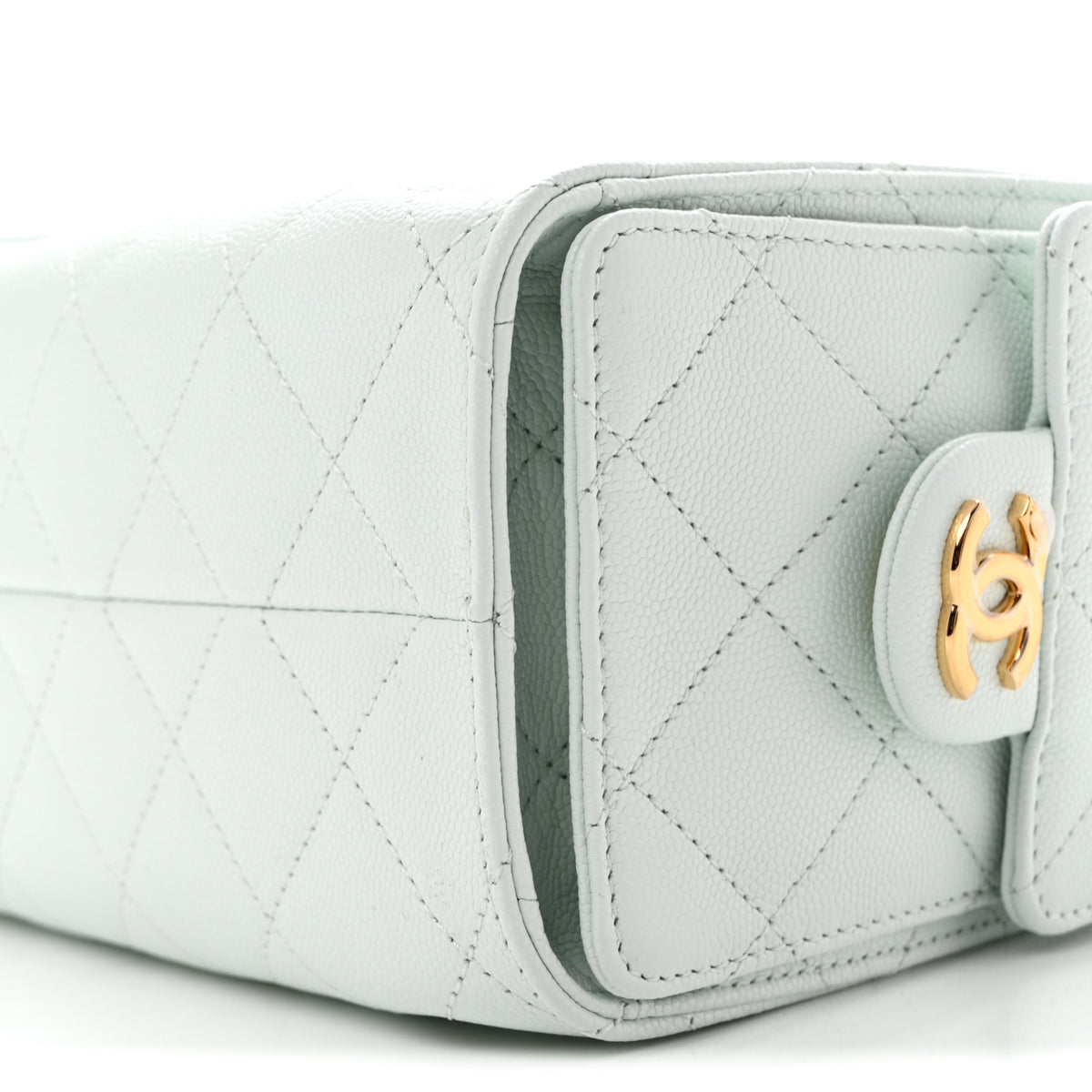 Chanel Caviar Quilted Mini Chanel 25 Handbag Light Blue 19 of 21
