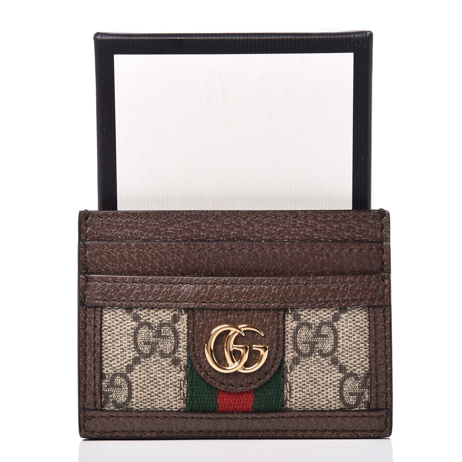 Gucci GG Supreme Monogram Ophidia Card Holder Brown 7 of 7