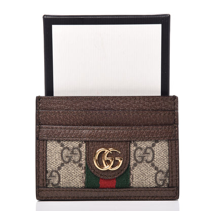 Gucci GG Supreme Monogram Ophidia Card Holder Brown 7 of 7