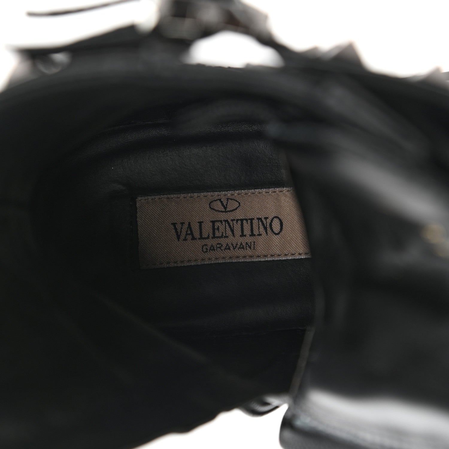 Valentino Garavani Calfskin Rockstud 20mm Combat Boots 36 Black 6 of 14